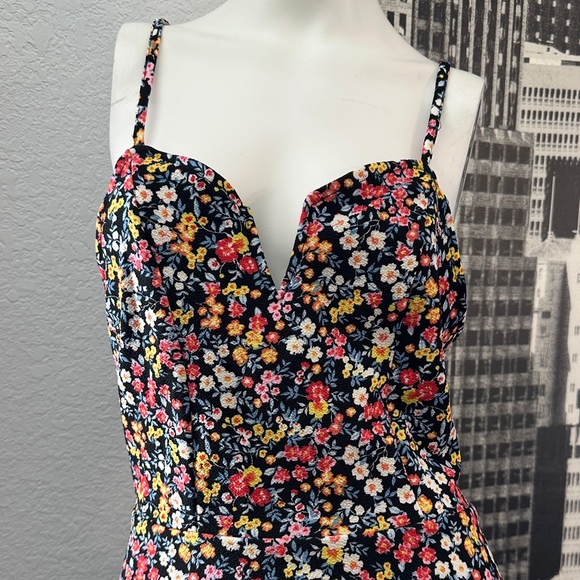 No Boundaries Black Floral Mini Dress - Picture 2 of 12